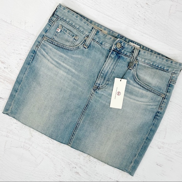 New AG Jeans Denim Mini Skirt Size 31 Adriano Goldschmied - Picture 4 of 8